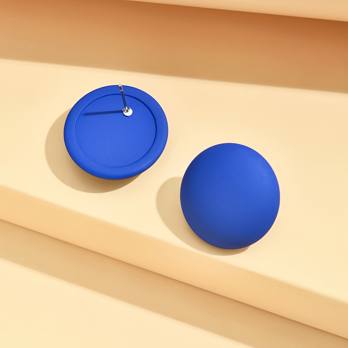Women's Green Acrylic Circle Stud Earrings, Everyday Accessory