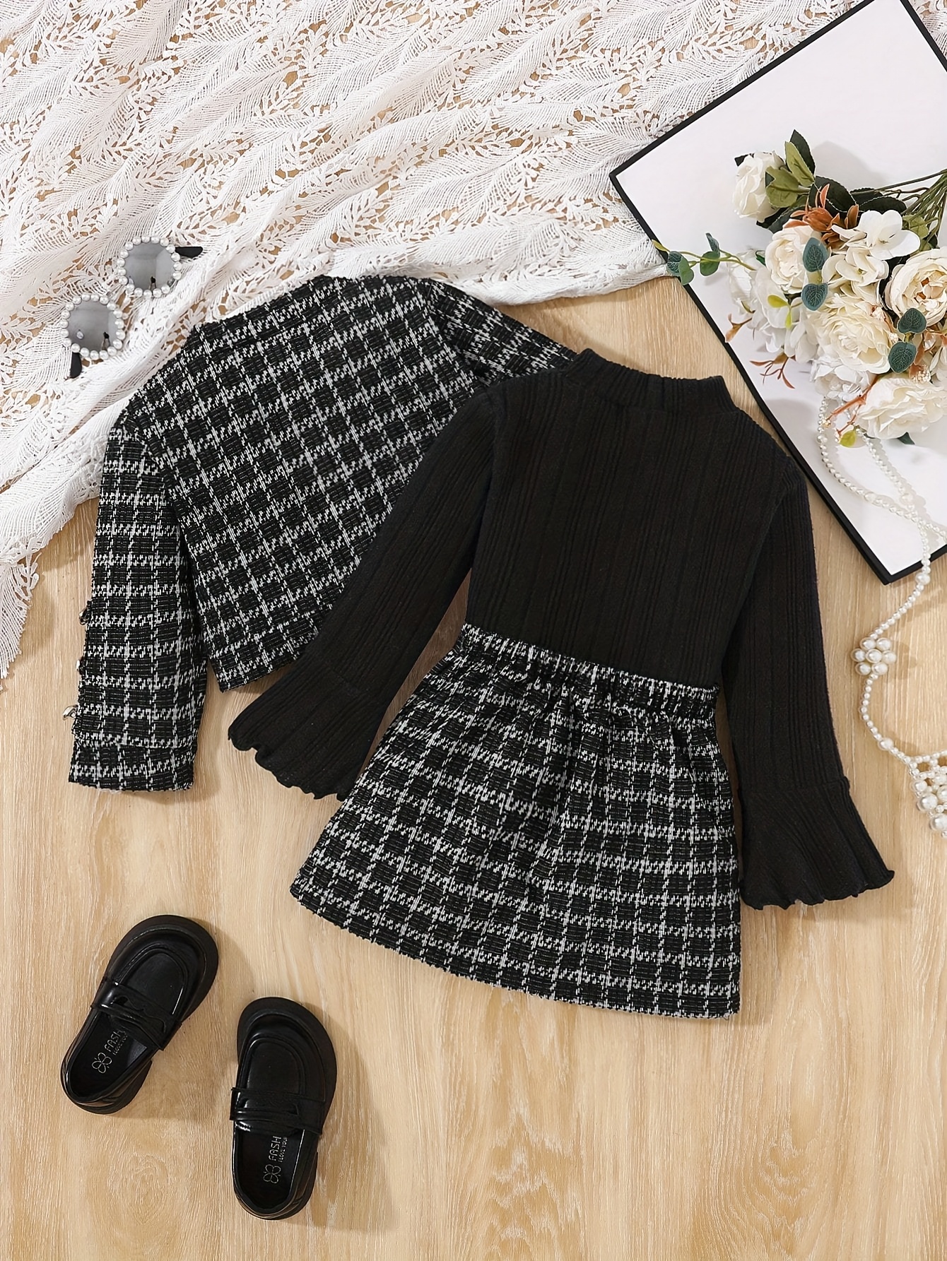 a stylish three piece french outfit for   for early autumn for outdoor Product details 4