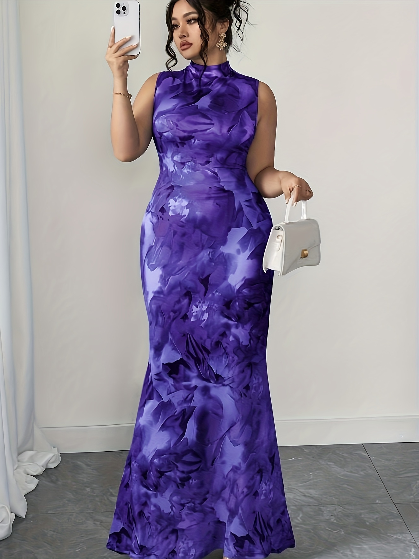 elegant purple dress sold on Temu United States