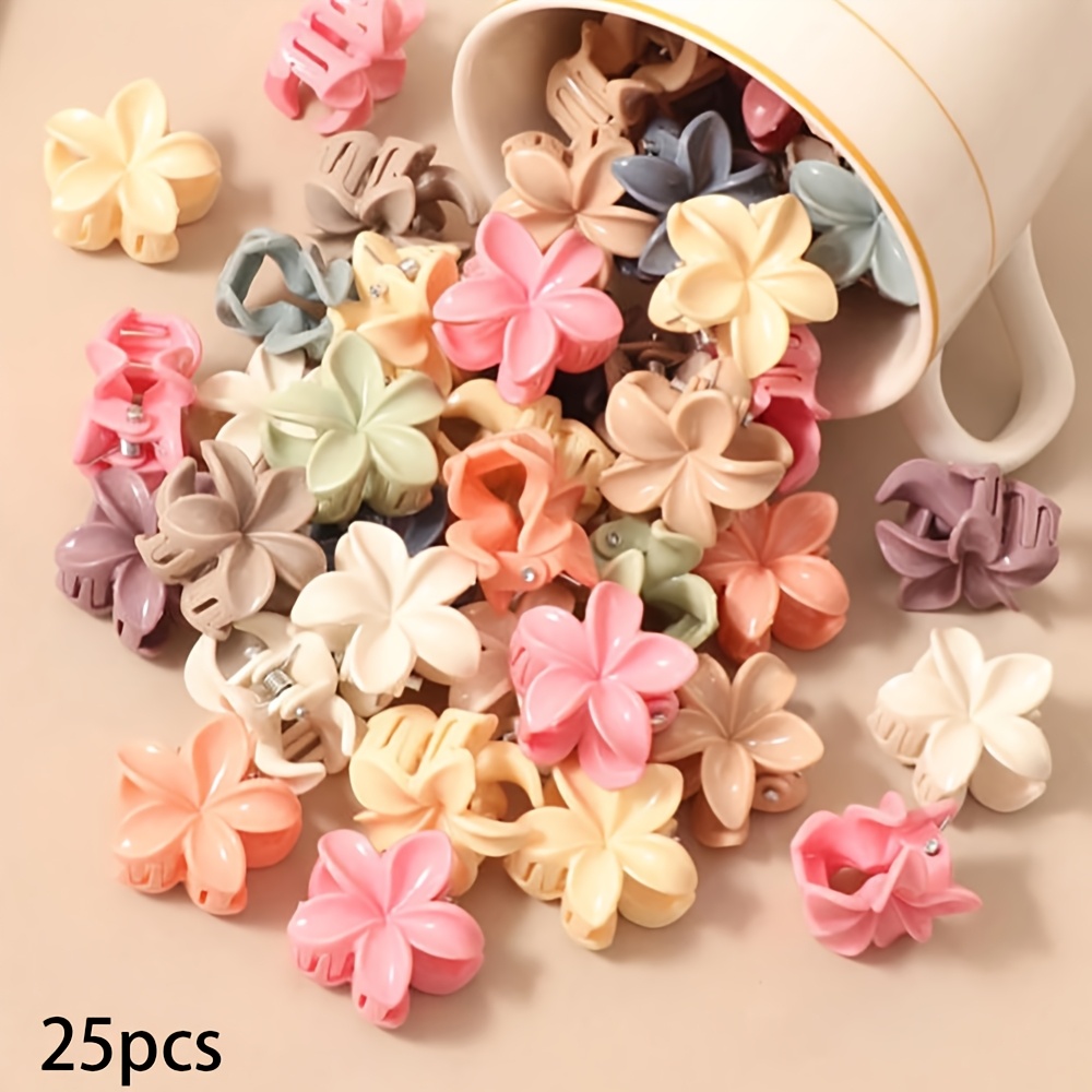 TEMU 25/35 pezzi Mini Mollette per Capelli a Forma di Margherita Morandi, Taglia , Eleganti e Dolci Clip Decorative , Mollette per Laterale Stile (