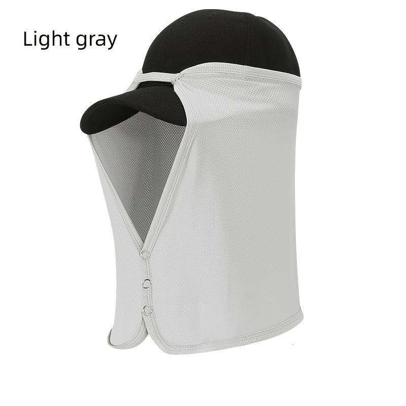 TEMU 1pc Outdoor Hat Shade Sunscreen Curtain - Cycling, Golfing, Fishing Face Mask - Quick-drying, Breathable Enclosure - Sunshade - Suitable For Men