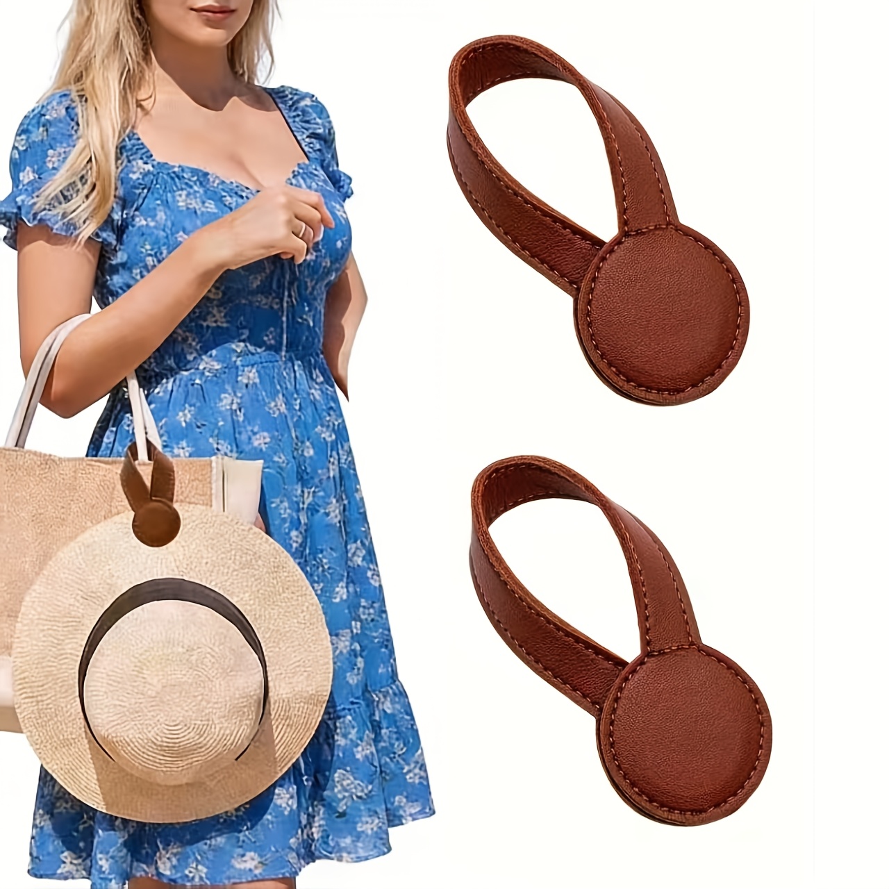 TEMU 2pcs Women's Hat Clips , Portable Hat Clips, Bag Clips, Hat Pins, Casual Fashion