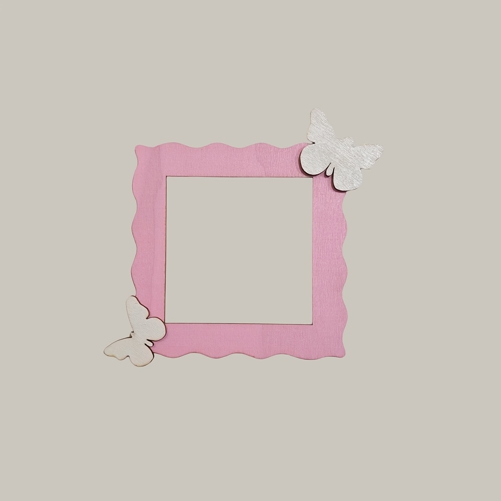 TEMU 2D Plat - 1pc Cadre Décoratif Plat 2D en Bois Dudu Rose pour Interrupteur, Couvercle de Protection d'Interrupteur, Cadre Anti-Taches pour