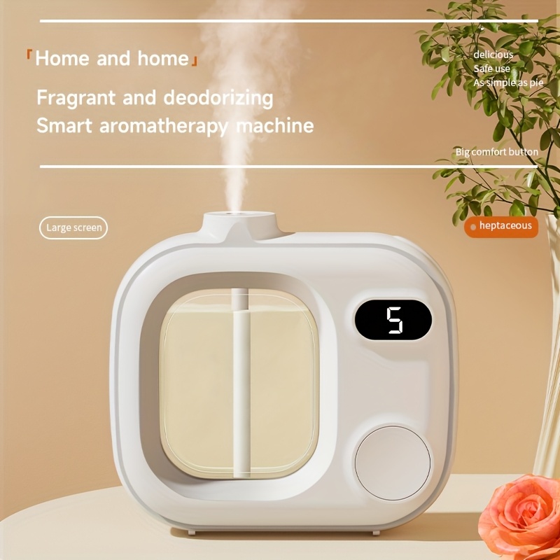 USB-Powered Compact Aroma Diffuser with Digital Display - 5 Modes, Timer Spray, Smart Auto-Off, Long-Lasting USB Rechargeable Essential Oil Diffuser, Suitable for Home, Office, Bathroom - Ideal Gift for Birthdays, Housewarmings, Holidays