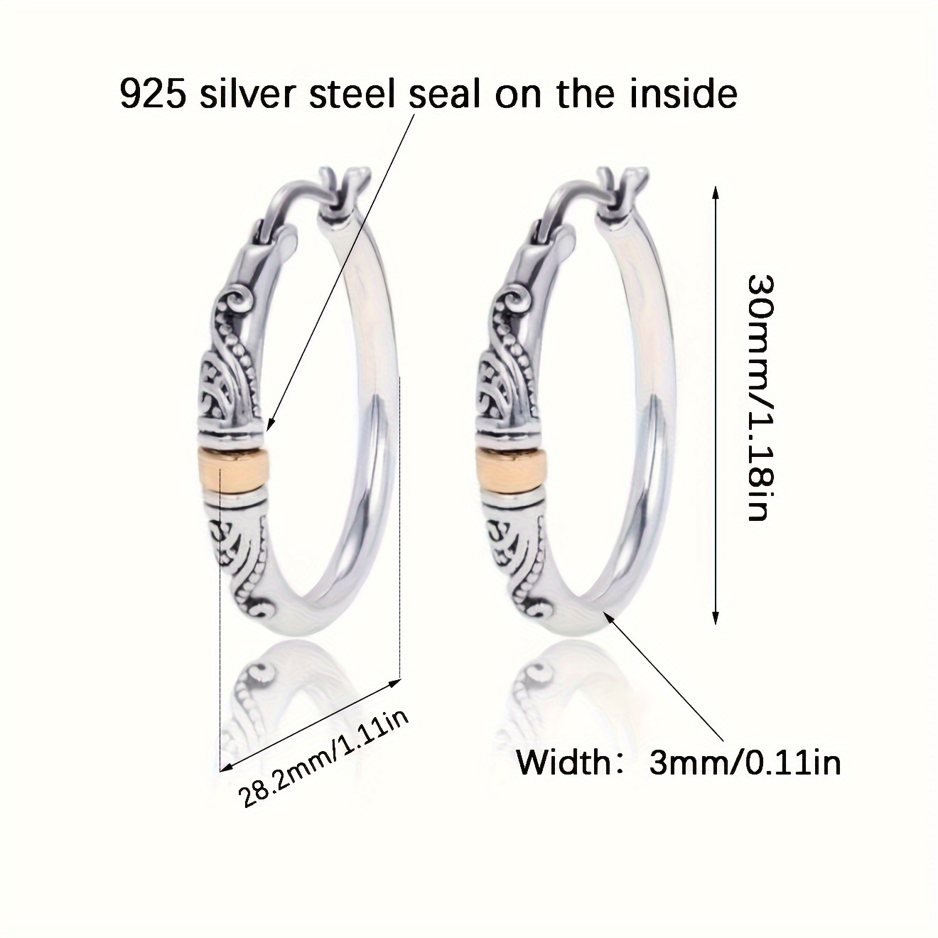 925 silver bali earrings stylish simple and versatile are   for men wives   mothers daughters for birthdays anniversaries valentines day weddings any festival exquisite gift box Product details 0