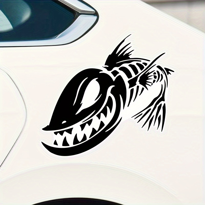 2Pcs/lot Car Styling Tribal Fish Vinyl Car Window Decal Salt Bones