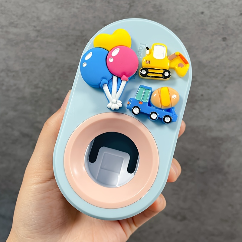 TEMU 1pc Press Automatic Toothpaste Squeezer, Cute Three-dimensional Non-marking Paste Toothpaste Squeezer, Toothpaste Holder, Hanging Wall Type, No