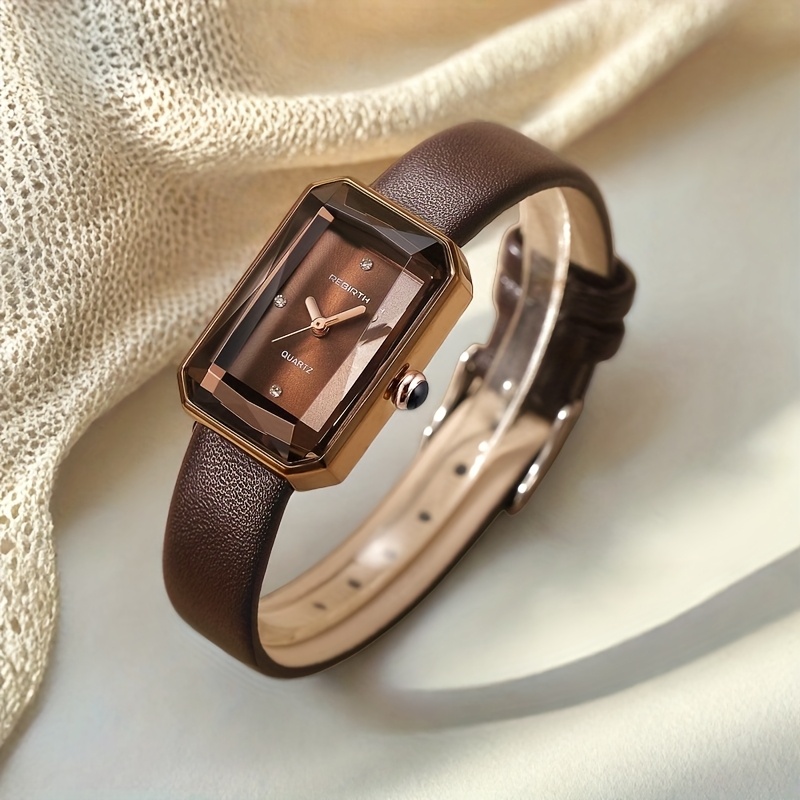 Montre Carrée Femme Cuir