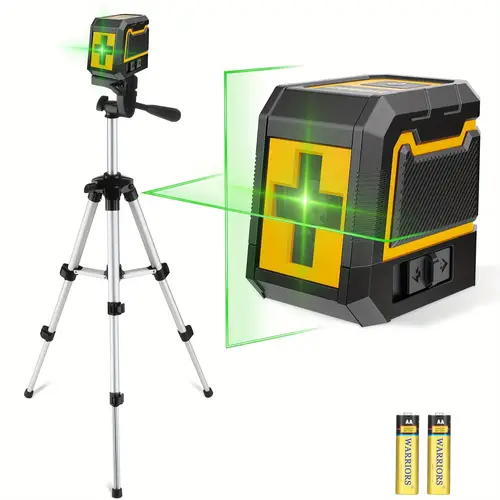 green laser level with tripod self leveling green horizontal and vertical cross line laser for home decoration diy battery tripod included