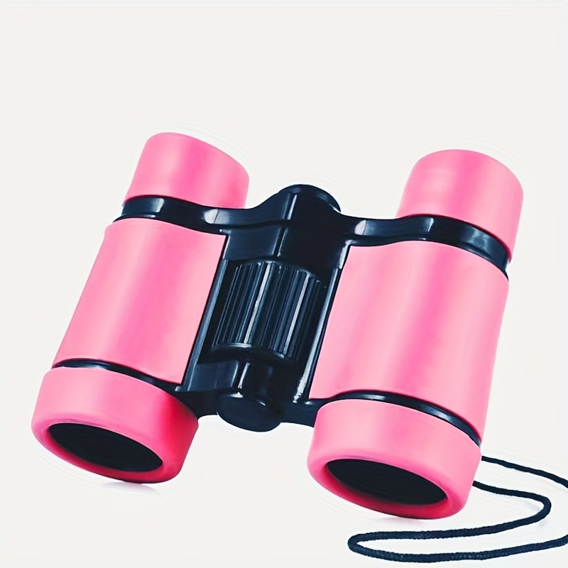 Image of 1pc Dual Telescope Toy - Colorful Mixed Colors, Durable Plastic, Adjustable Eyecups And For Boys, Girls - Bird Watching, Hunting, Hiking, Birthday Gift