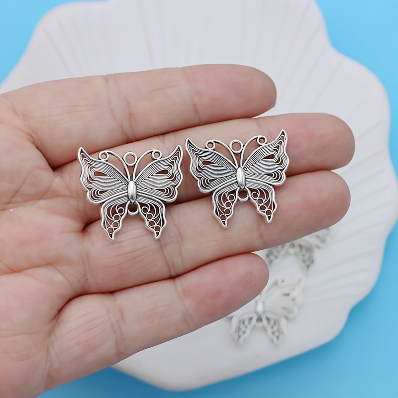 

8pcs Charm Pendant Connectors Charms Antique Silvery Plated Small Business Supplies Zinc Alloy Plated Pendant Charms Making Necklace/earrings Pendant For