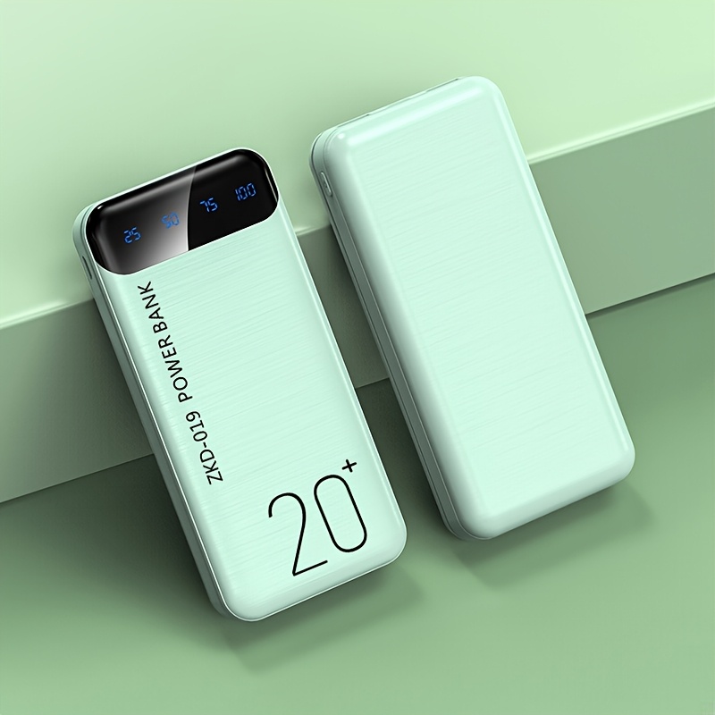 TEMU 20000mah High-capacity, Pd+qc Dual Fast Charging, 3 Usb Ports]multi-functional Outdoor Portable Power Bank, Smart Digital Display, Compatible