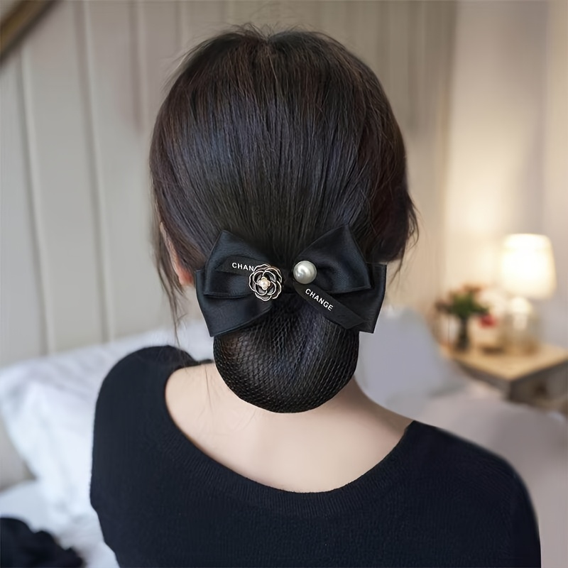TEMU 椿 滑り止め 目立たないヘアネット アップスタイル用 看護師・銀行員向け専用ヘッドウェア