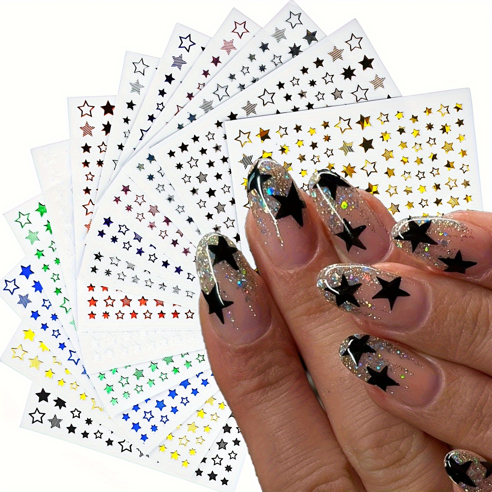 Nagelaufkleber 30 Blätter – Dünne Sticker Für Nageldesign, Wasserlöslich