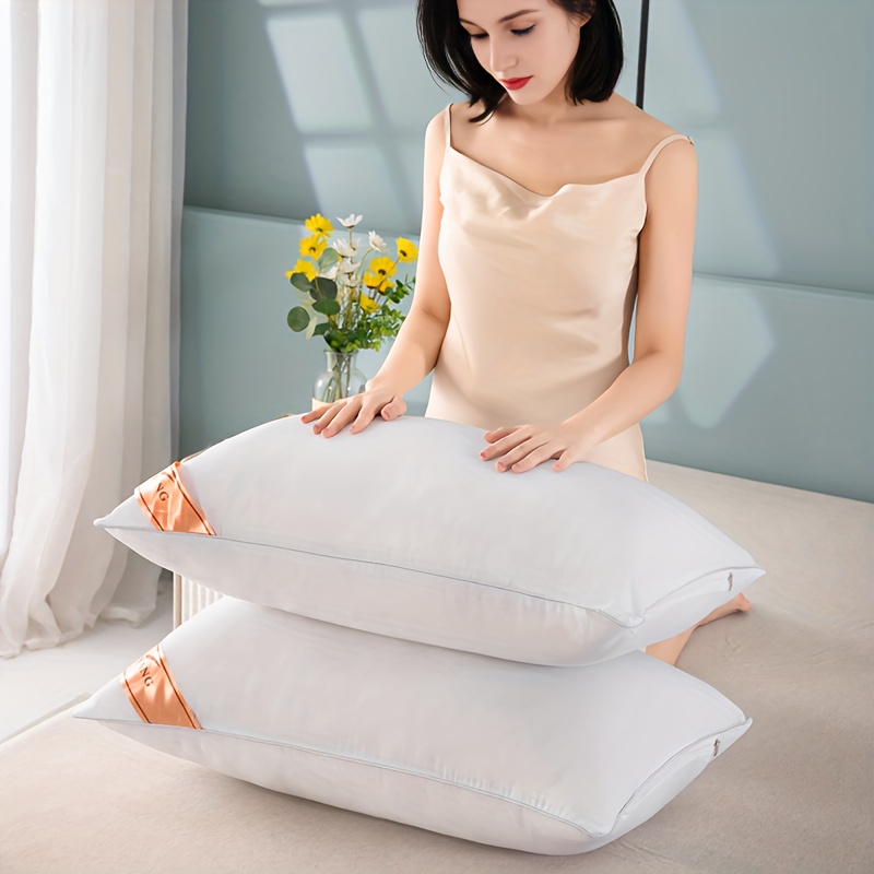   high rebound pillow 5     polyester fill for   machine washable zip closure   bedroom sofa details 0