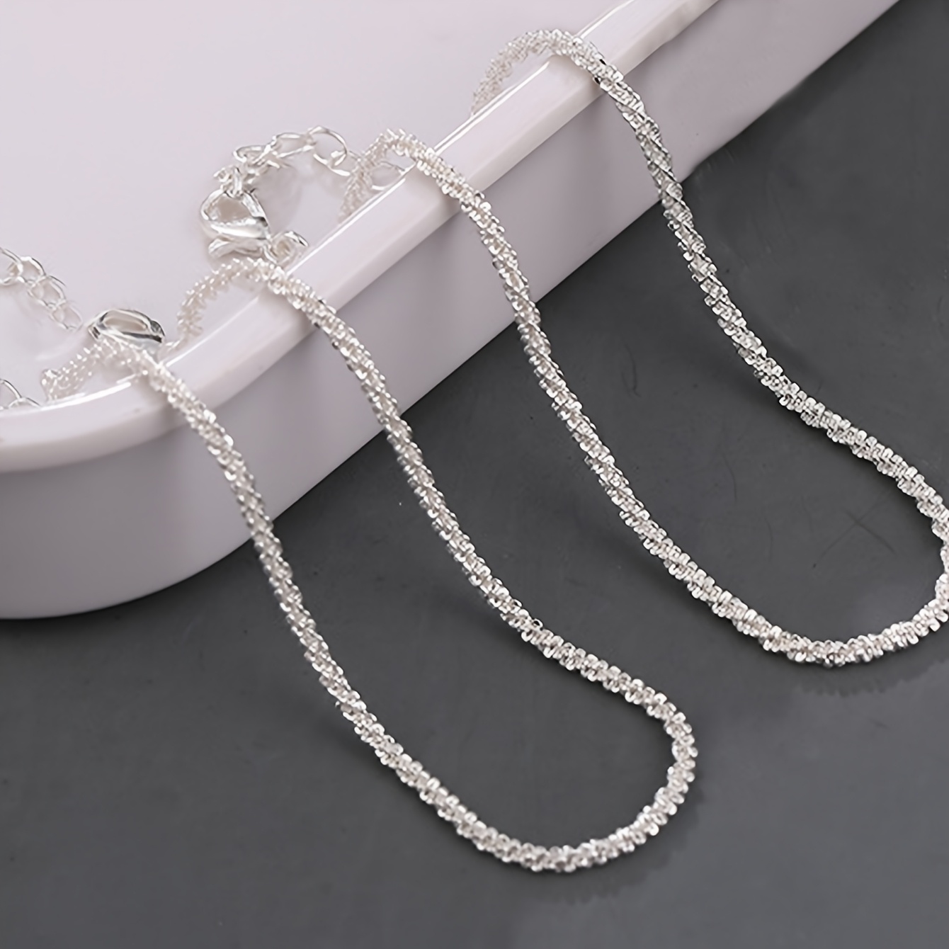 2pc Copper Bling Bling Cauliflower Shiny Anklet Set, Party Ready