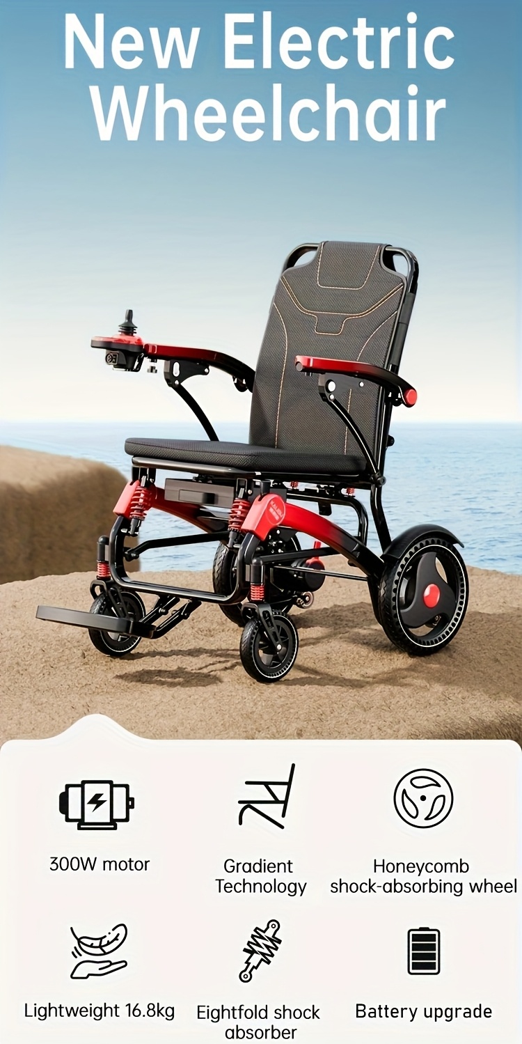 faa   portable electric wheelchair 39 lb ultra lightweight foldable mobility scooter with 18 mile range 4 wheel absorbing design no   airplane friendly chair w charger toolkit for   seniors Product details 0