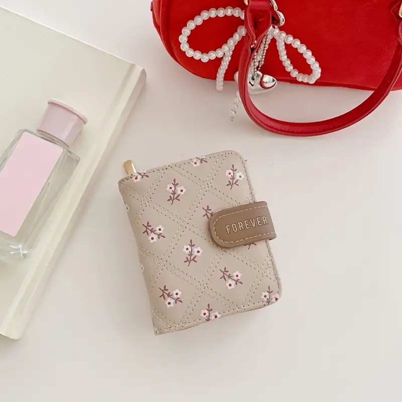 chic floral print womens wallet purse compact - Temu United Arab Emirates