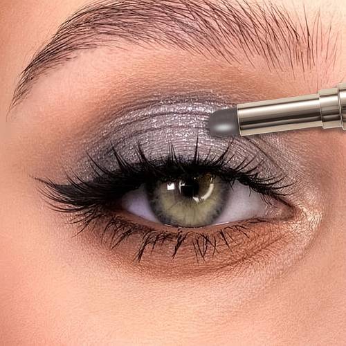 a single taupe eye shadow stick with metal texture waterproof and sweat proof development without small eye shadow stick