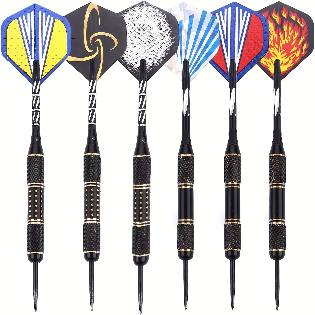 90pcs PET Professional Standard Dart Tail Wings - Assorted Colors & Patterns (Skulls, Flames, Spider Web) for Darts, Costume Parties, Holiday Events - Durable & Flexible Dart Accessories, Dart Gifts, Themed Party Supplies, Festive Wing Designs, Quality Party Favors, Event Decorations, Decorative Accents, Lightweight Material, Gift Shoppers