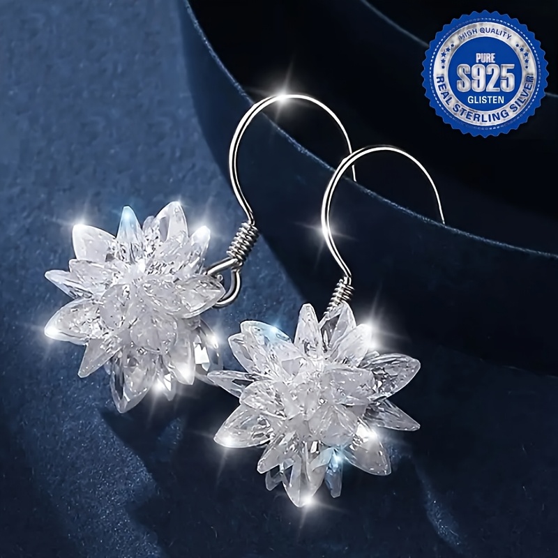 

A Pair Of Elegant 925 With Tassels - Hypoallergenic, Set With Synthetic Zirconia, Stylish And , Suitable For And Holiday Earrings