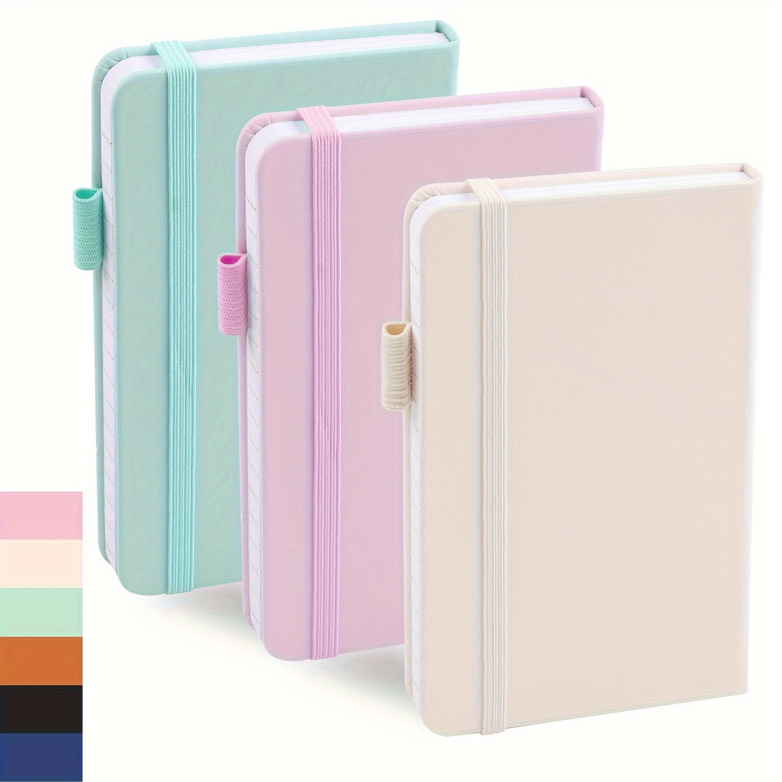 

Joyberg 3-pack Mini Notebooks - 3.5" X 5.5" Pocket Notebooks With Hardcover, 72 Sheets/book, Paper Cover, Portable For Daily Use