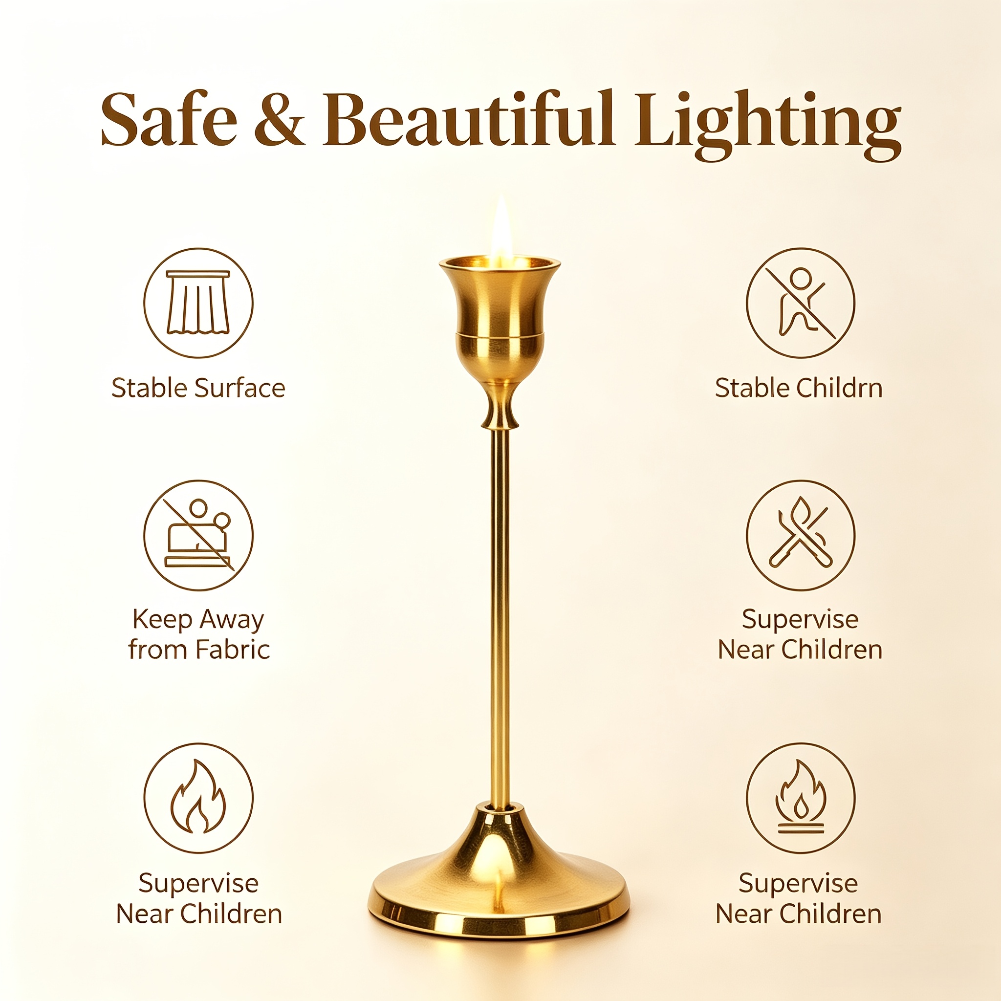 30pcs Elegant Golden Candlestick for Birthday and Wedding Decor