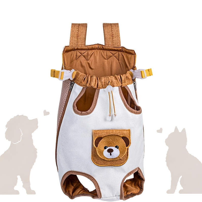 Portable Pet Backpack for Dogs and Cats, Cute Bear Style