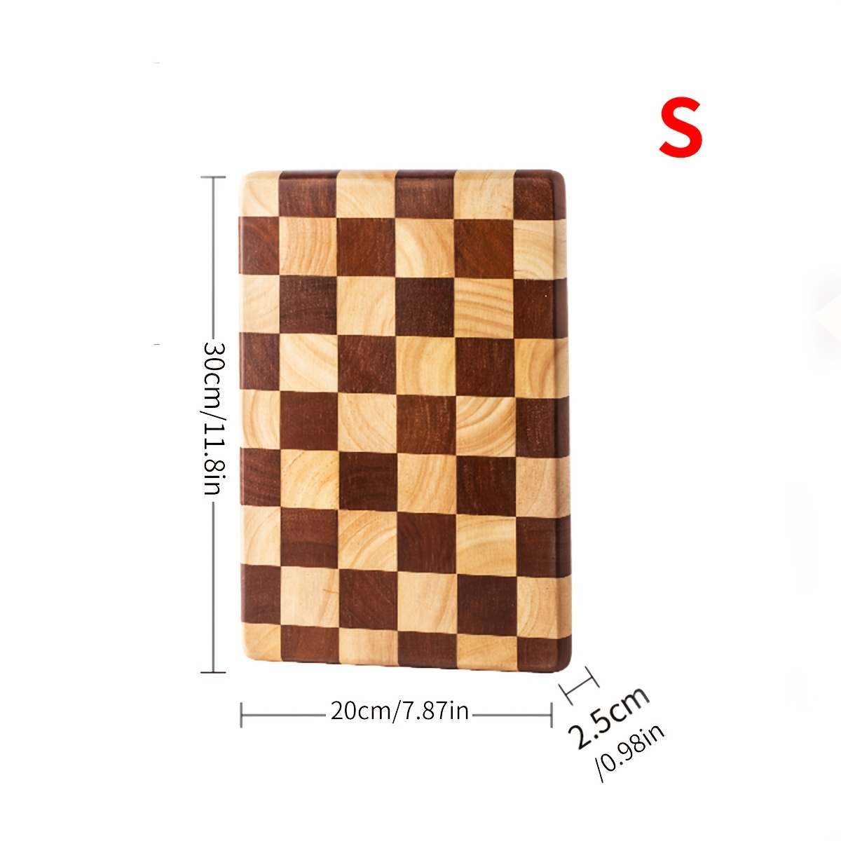1pc Creative Checkerboard Cutting Board Household Chopping Board Mosaic Cutting Board Kitchen Supplementary Food Sticky Board Fruit Solid Wood Case