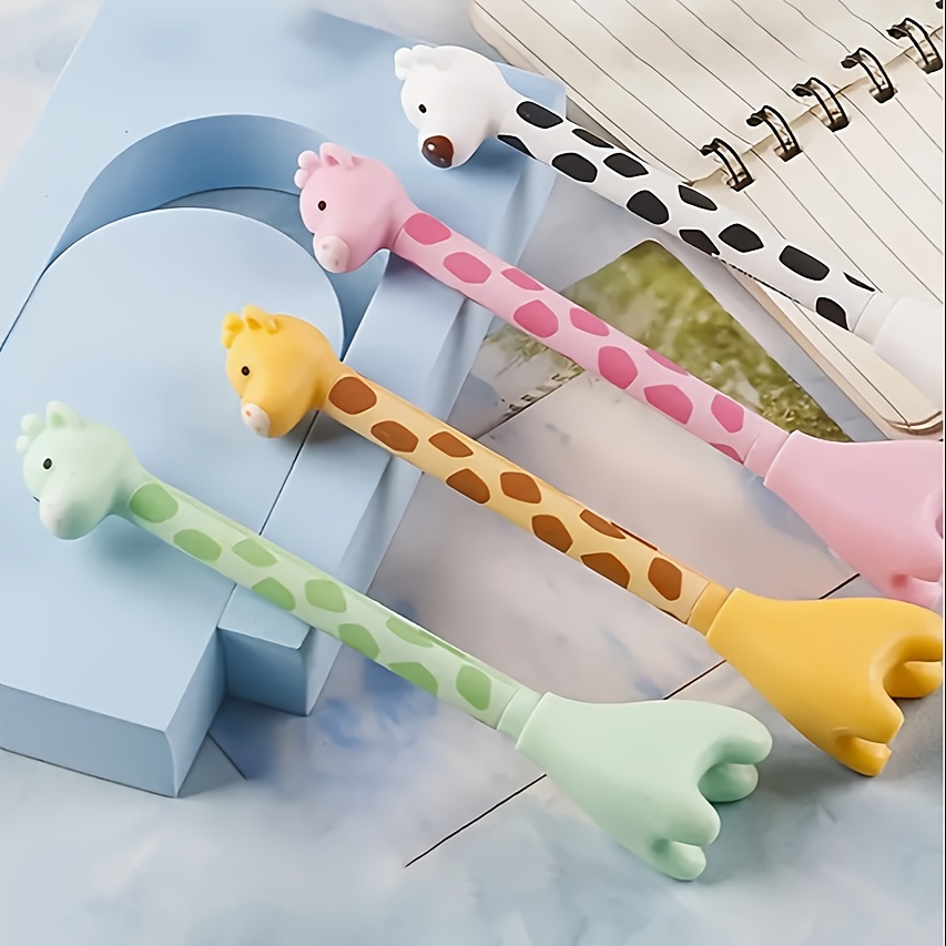 12 cute giraffe gel pens stylish and realistic design smooth black ink   for   back to school stationery kawaii supplies   writing tools Product details 10