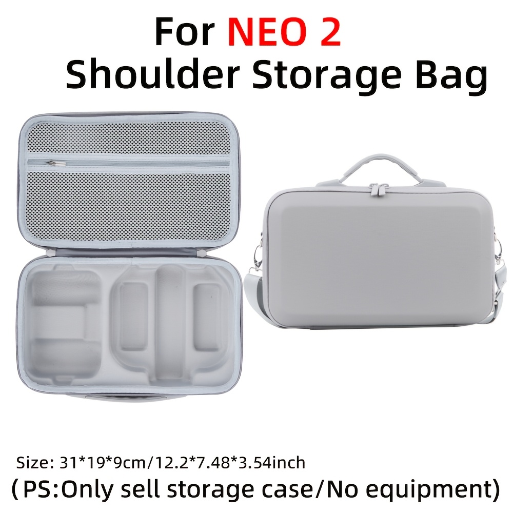 TEMU Sac de voyage organisateur pour drone DJI , accessoires, étui rigide en similicuir, compatible avec télécommande RC-N3, pochette de protection