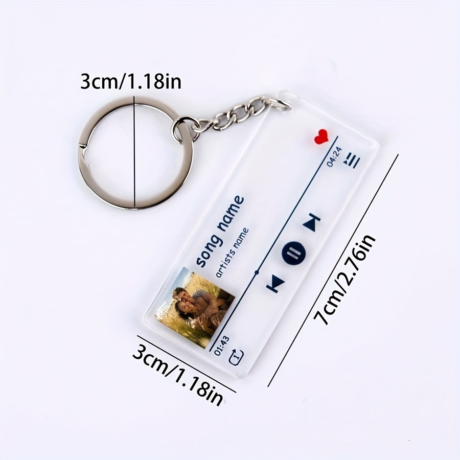 TEMU 1pc Album Cover Lyrics Keychain, Decorative Gift Birthday Graduation Ceremony, Customized, Personalized, Ideal Holiday Gift, Gift For Her, Gift