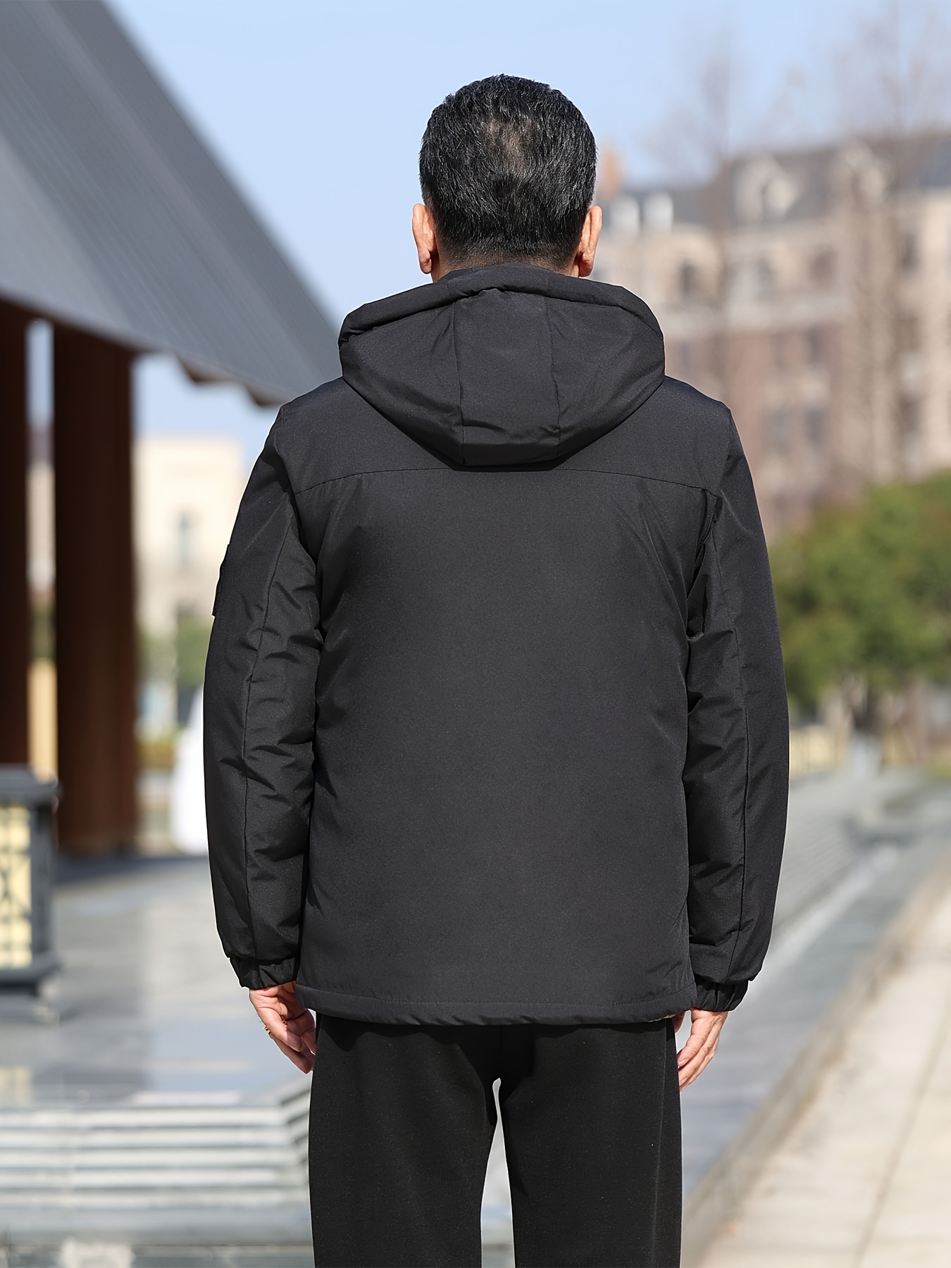 Men's Thickened Winter Ski Jacket, Casual Outdoor Windbreaker