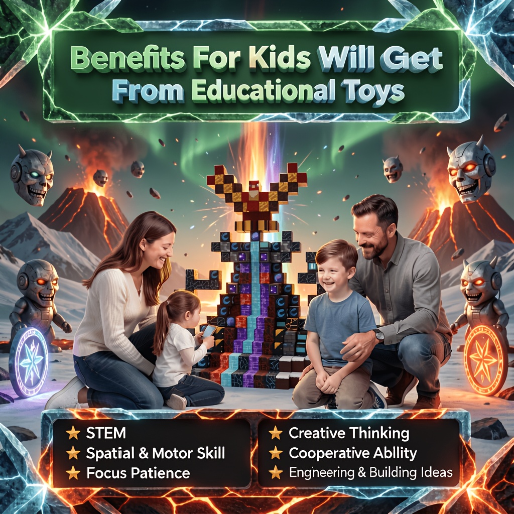 100pcs 3D Stereoscopic Magnetic Building Blocks Set
