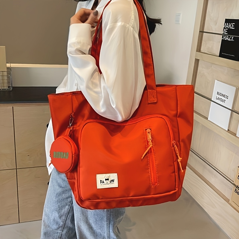 Bolso de hombro de nailon para mujer con gran capacidad, bolso de mano, bandolera, mochila versátil para laptop, ideal para la universidad