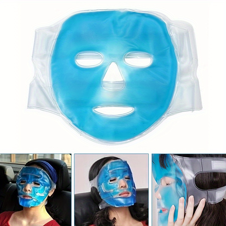 

Silicone Ice Face Mask For Beauty Sleep - Fragrance-free, Reusable Hot & Cold Therapy Facial Wrap