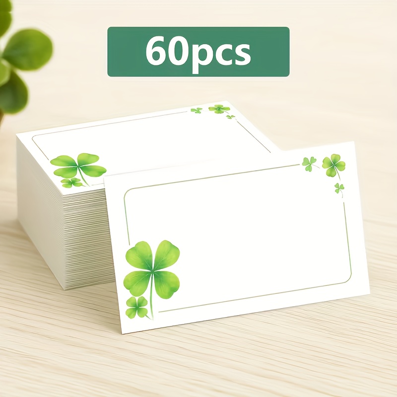 E-shop 30/60 Vierblättrige Kleeblatt-Karten, , Aufmunterungskarten, Positive Energie, Einfache leere kleine Karten, Taschenkarten, Geeignet für