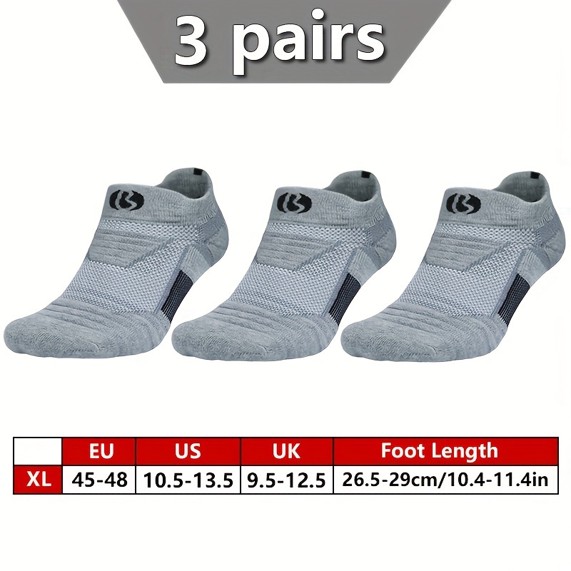 TEMU 3 Pairs Of Thickened Low-cut Basketball Socks, Men's Socks, Sports Socks, Towel Socks, Ankle Socks, Women's Socks, Running Socks, Elite Socks,