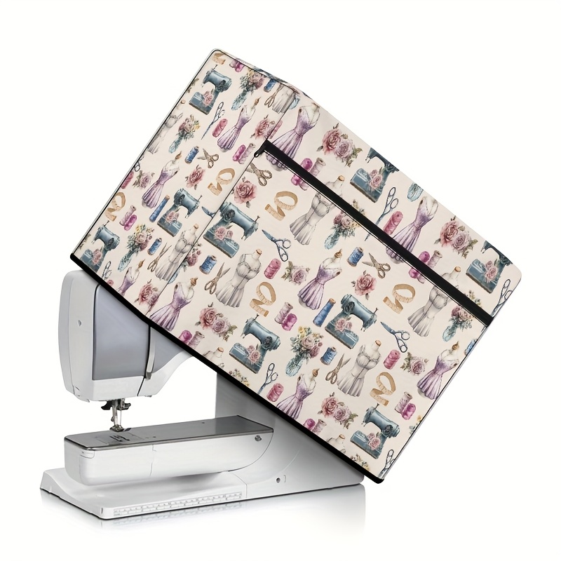 floral sewing machine cover foldable dust cover storage Temu Greece