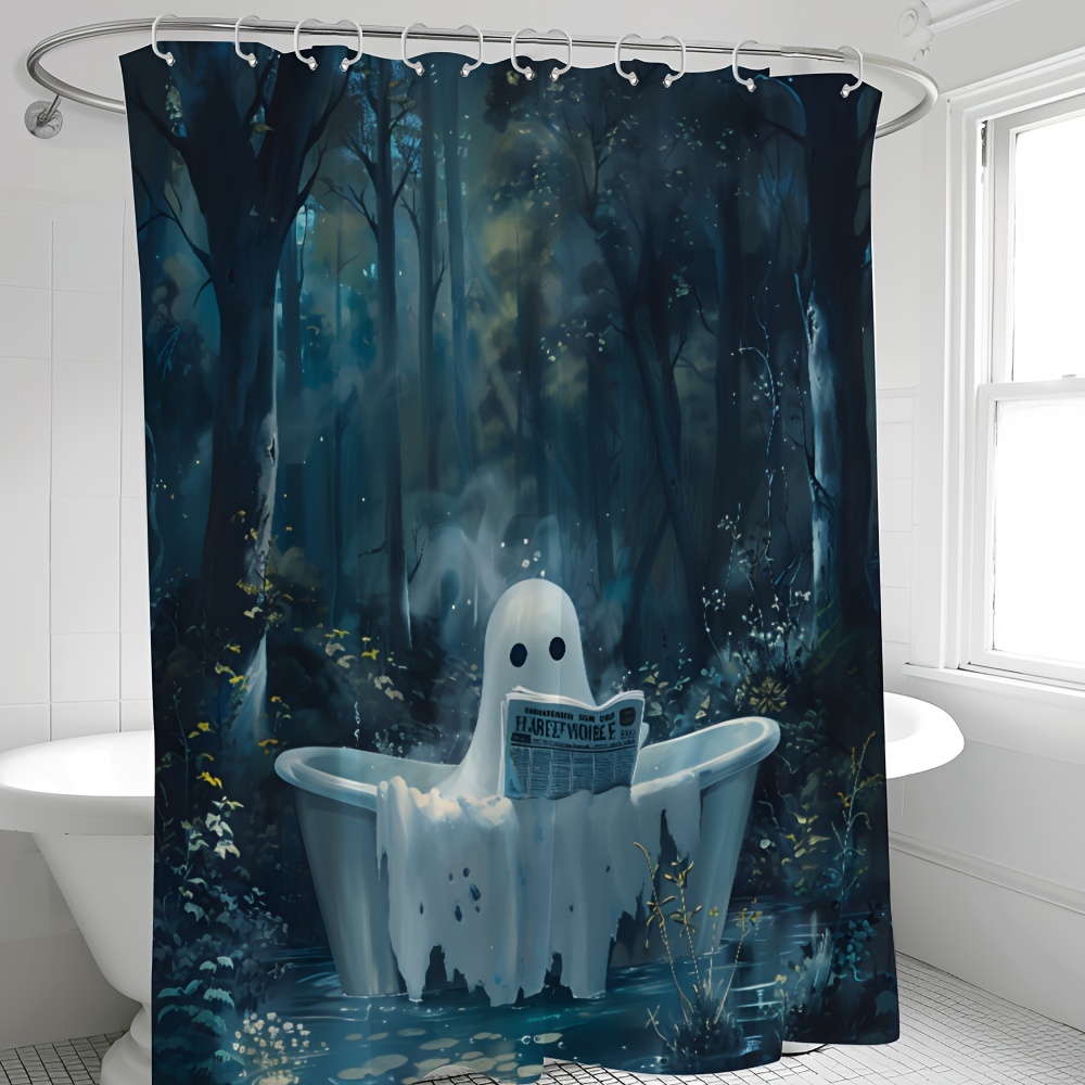 

Cute Shower Curtain - Waterproof, Machine Washable Polyester With 12 Hooks Included - All Bathroom Decor