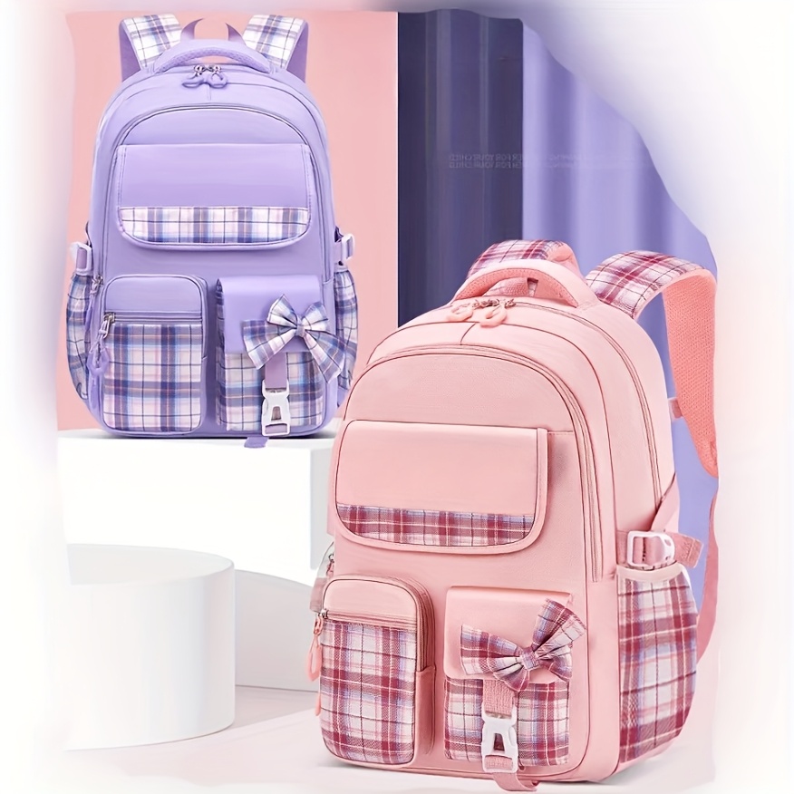 school bag girls backpack large capacity multiple pockets convenient waterproof fabric