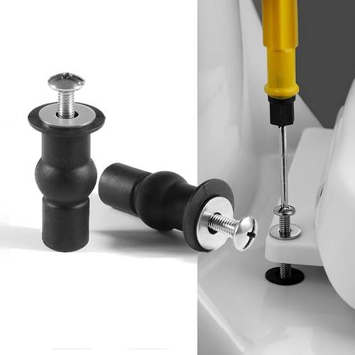 2pcs toilet seat hinge screws universal toilet lid screws toilet seat screws expansion seat cover screws toilet seat top fixing part rubber toilet seat s replacement kit