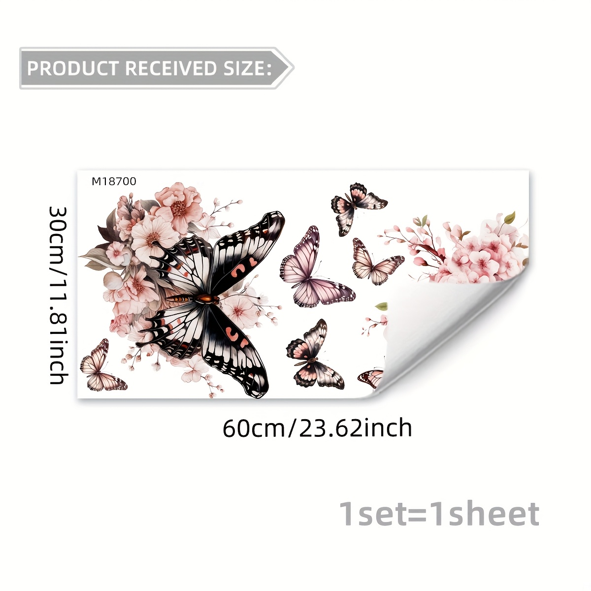A Large Floral Wall Sticker For Home Decoration, Suitable For Bedrooms, Living Rooms, Sofas, And Entryway Backgrounds