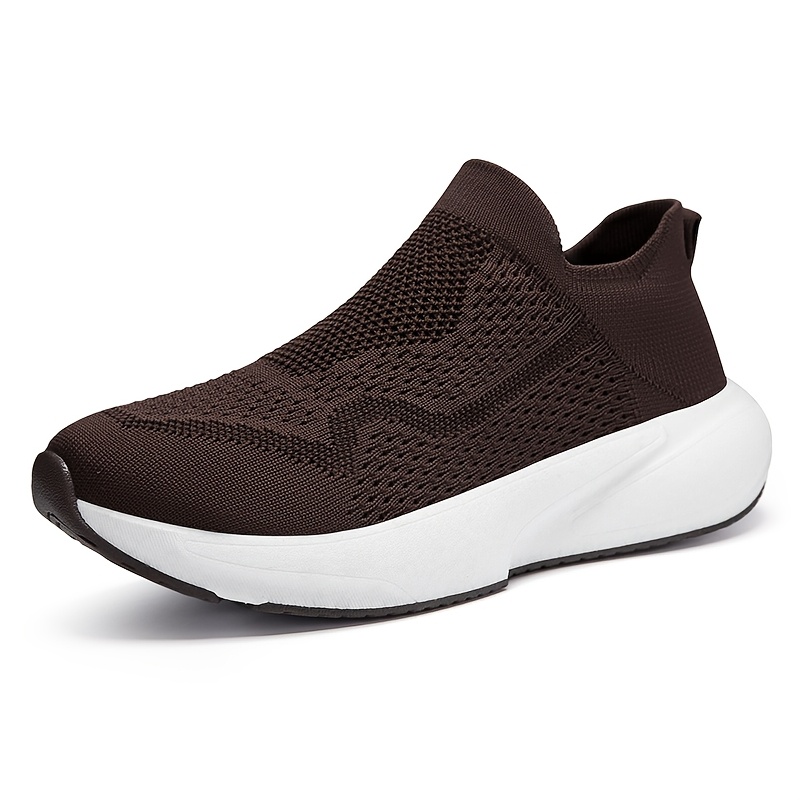 TEMU Ladies' Soft And Elastic Slip-on Sneakers With A Popcorn Midsole, Featuring A Tpr Outsole Slip-resistant And Durable For Walking And Running.,