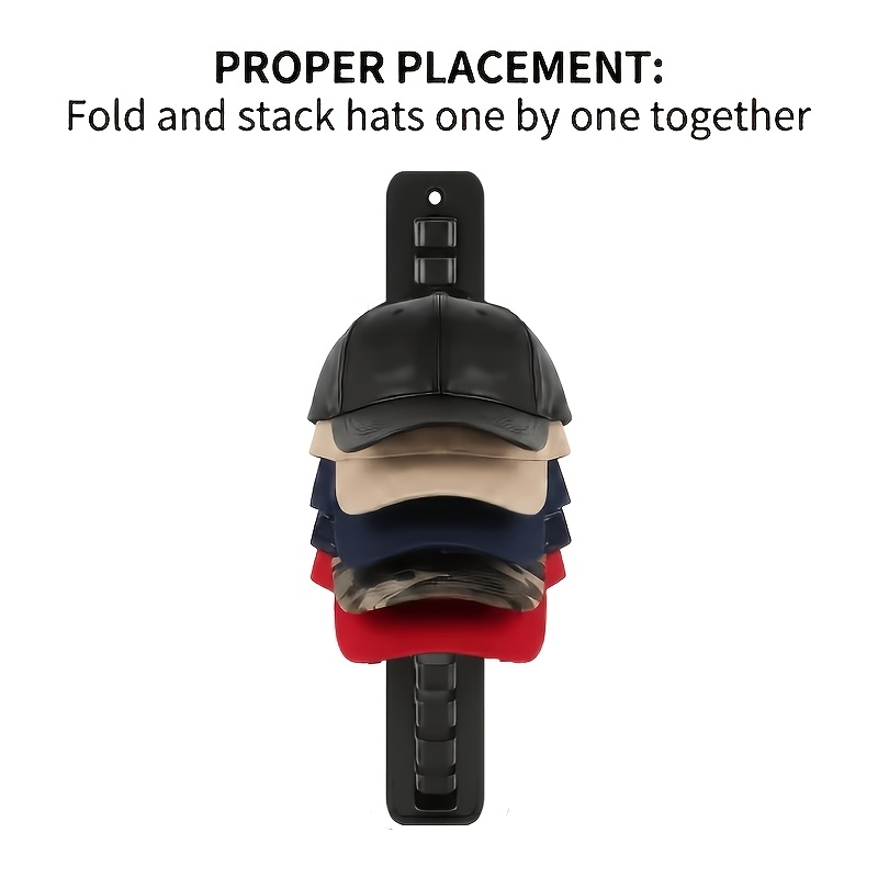 wall mounted hat organizer holds 16 hats   no drill installation space saving design durable plastic portable hat rack brim protecting design suitable for wardrobe office dorm storage wall mounted hat hanger organizer