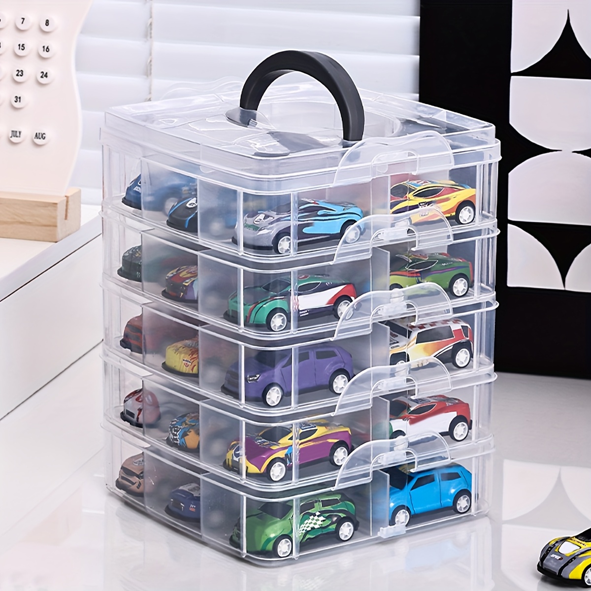 1pc simple ins multi layer multifunctional portable mini toy storage box with lid dust proof and moisture proof storage box compartment storage full   more convenient at   portable storage box detachable multi purpose large capacity can   store jewelry earrings lip studs   lenses beads cute beads and other small items beautiful and practical