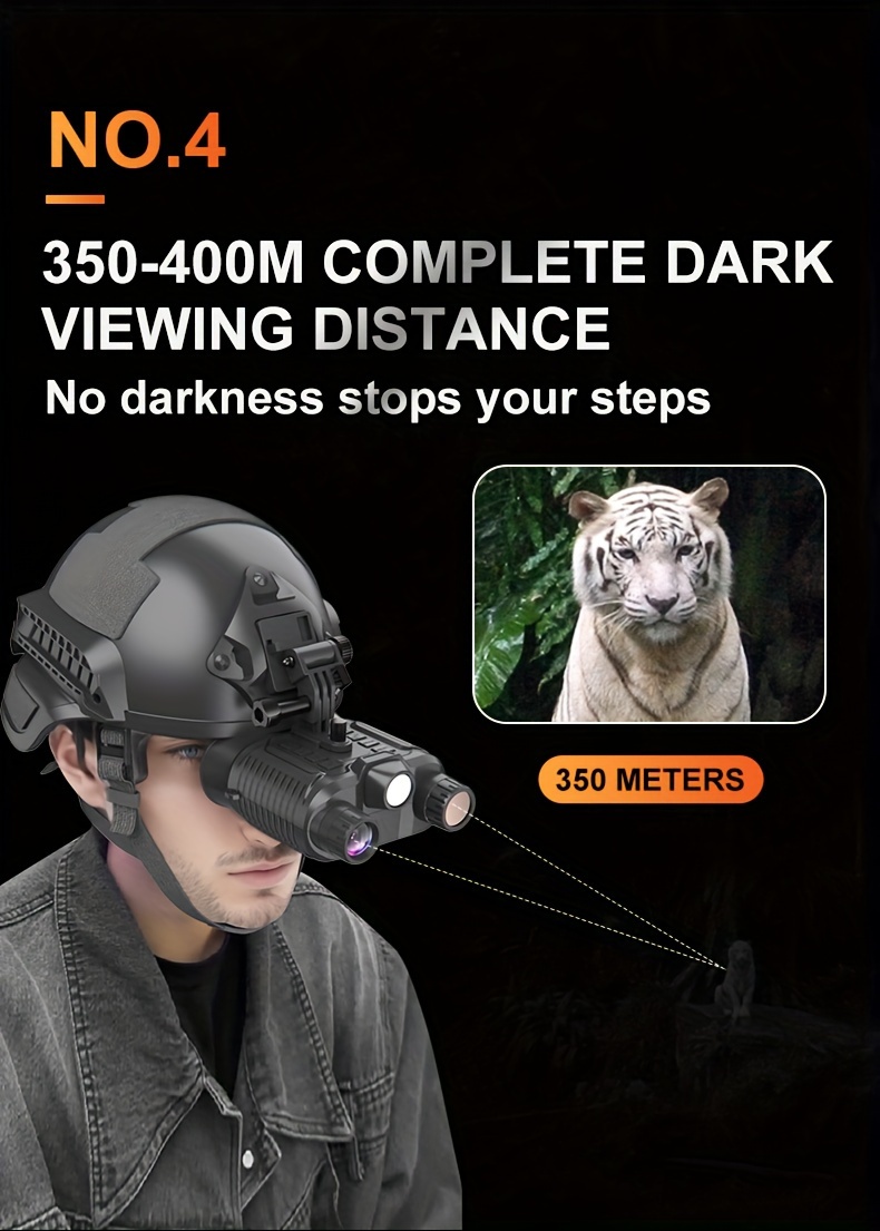 4k ultra hd night vision monocular with 3 display screen and 1968 ft viewing range in total rechargeable battery powered usb dual use plastic material indoor outdoor compatible for night surveillance hunting hiking farm monitoring with 32gb card included details 7
