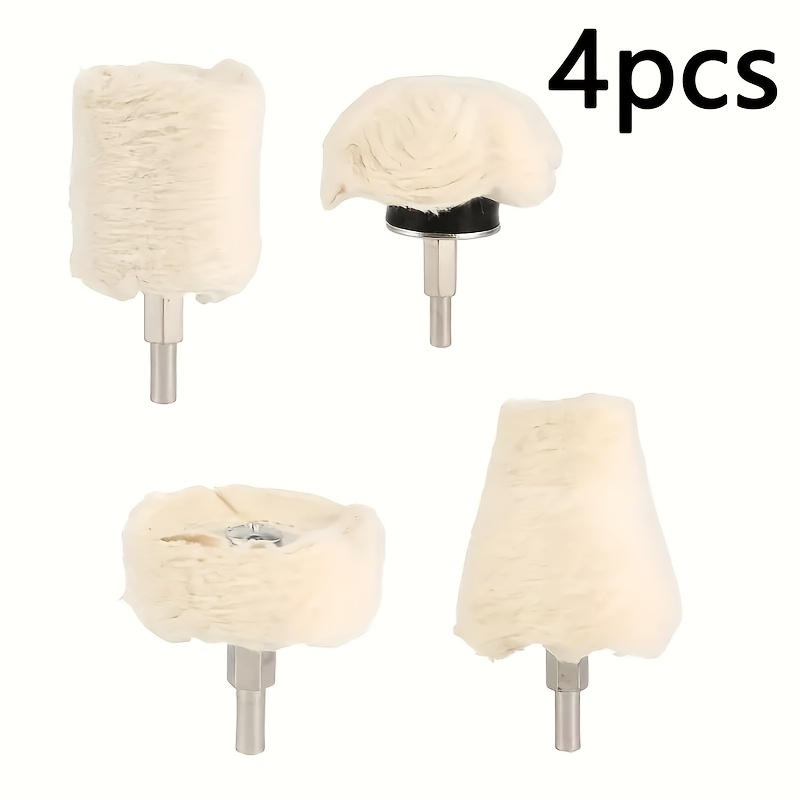 Image of 4pcs Polishing Set, Suitable For Polishing Magnetic Tires, Aluminum, Stainless Steel, And Chrome Materials - No Power Source Required, Durable Material