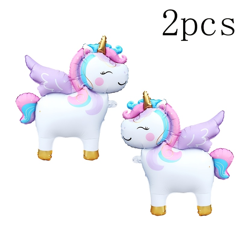 1/2/3/4pcs Standing Unicorn Balloon Set, Birthday Party Celebration Decorations For Festive Atmosphere, Christmas Decorations, Navidad Decoración For Christmas, Halloween