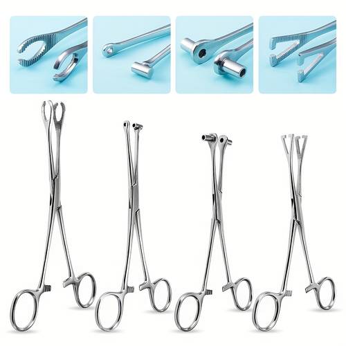 set of 2 4 body jewelry piercing pliers made of stainless steel suitable for ear nose cartilage belly and lip piercings